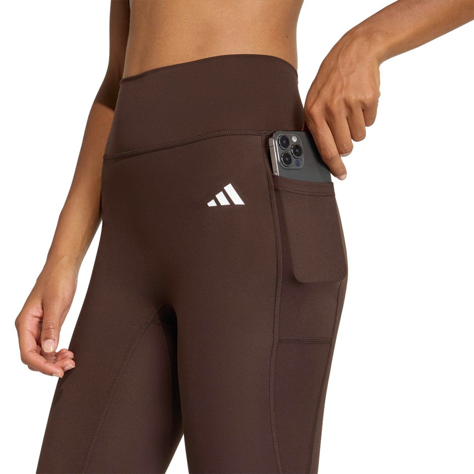 Γυναικείο Κολάν Προπόνησης Καφέ - adidas Performance Optime Essentials Workout 7/8