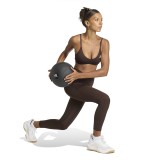 Γυναικείο Κολάν Προπόνησης Καφέ - adidas Performance Optime Essentials Workout 7/8 Εικόνα 3