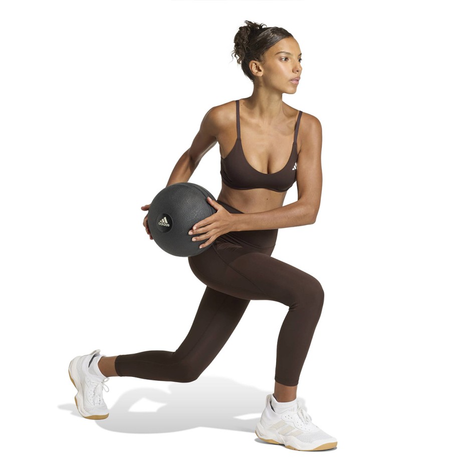 Γυναικείο Κολάν Προπόνησης Καφέ - adidas Performance Optime Essentials Workout 7/8