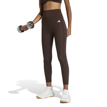 Γυναικείο Κολάν Προπόνησης Καφέ - adidas Performance Optime Essentials Workout 7/8