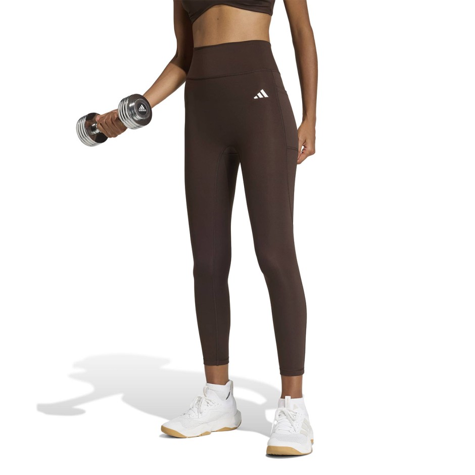 Γυναικείο Κολάν Προπόνησης Καφέ - adidas Performance Optime Essentials Workout 7/8