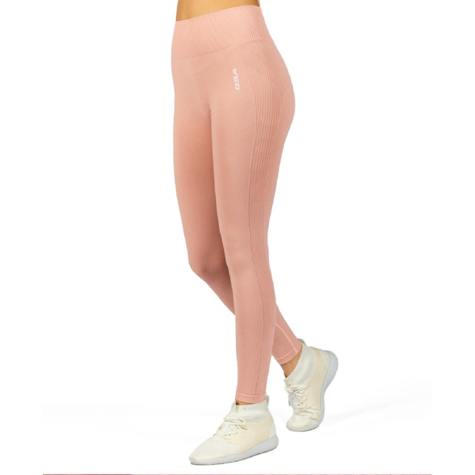 GSA R3 SEAMLESS RIBBED 7/8 PERFORMANCE LEGGINGS Ροζ