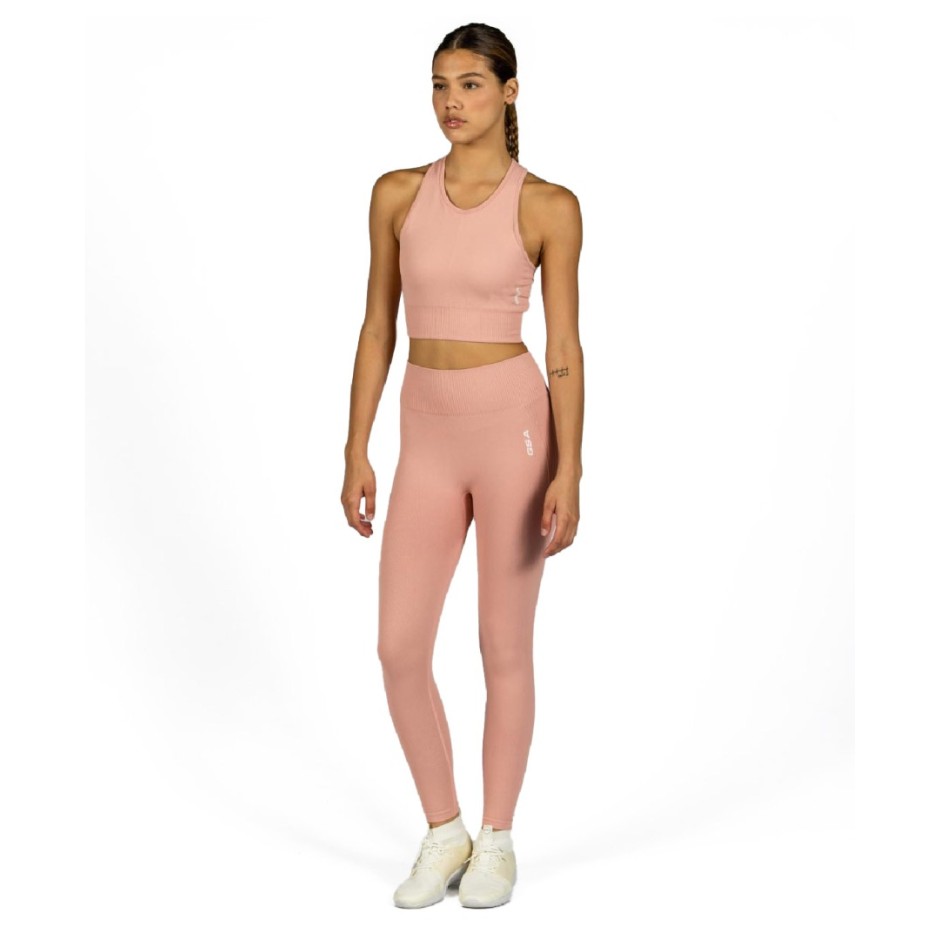 GSA R3 SEAMLESS RIBBED 7/8 PERFORMANCE LEGGINGS Ροζ