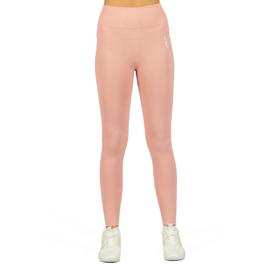 GSA R3 SEAMLESS RIBBED 7/8 PERFORMANCE LEGGINGS Ροζ