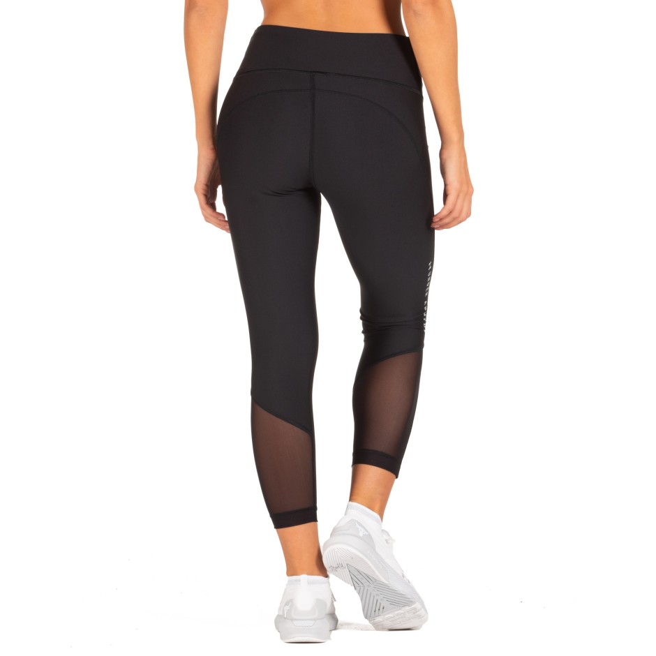 UNDER ARMOUR PROJECT ROCK HEATGEAR® MESH ANKLE CROP WOMEN'S 7/8 LEGGINGS 1351101-001 Black