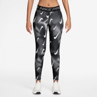 Γυναικείο Κολάν Προπόνησης Λευκό-Μαύρο - Nike Pro