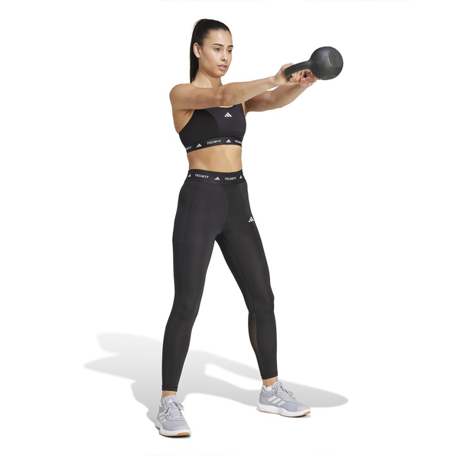 Γυναικείο Κολάν Προπόνησης Μαύρο - adidas Performance Techfit Stash Pocket