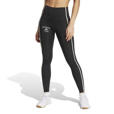 Γυναικείο Κολάν Προπόνησης Μαύρο - adidas Performance Optime Heritage Full-Length