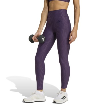 Γυναικείο Κολάν Προπόνησης Μωβ - adidas Performance Optime AOP Full Length