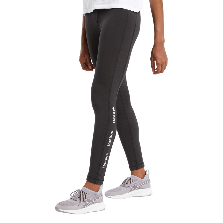 Reebok Sport TRAINING ESSENTIALS LINEAR LOGO LEGGINGS GH5120 Μαύρο