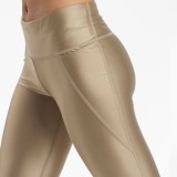 Reebok Sport Lux Shine Χρυσό - Γυναικείο Κολάν Προπόνησης Εικόνα 3