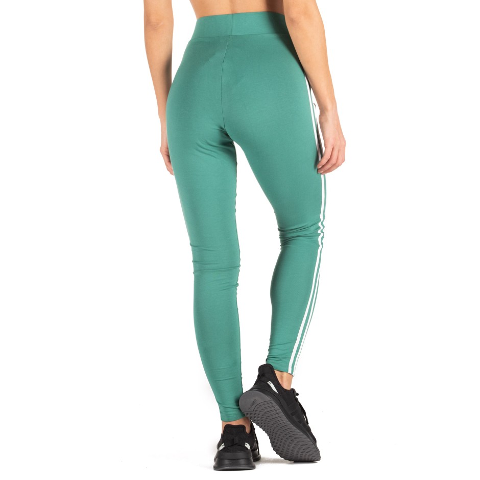 Adidas originals adicolor three stripe trefoil legging in clearance green