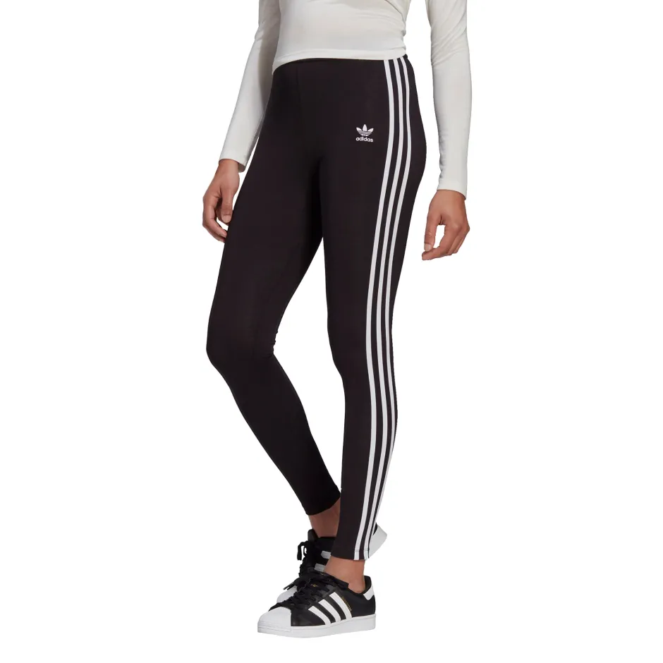 adidas Training Hyperglam 3 stripe leggings in black | ASOS