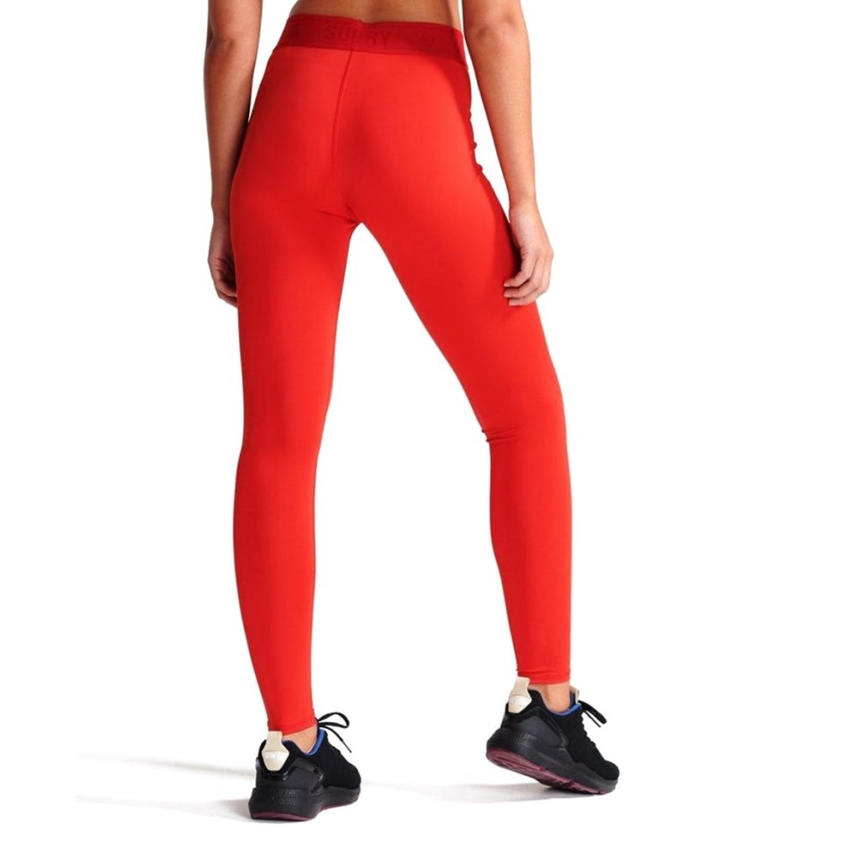 SUPERDRY SPORT TRAINING ELASTIC LEGGING WS310627A-RXG Κόκκινο
