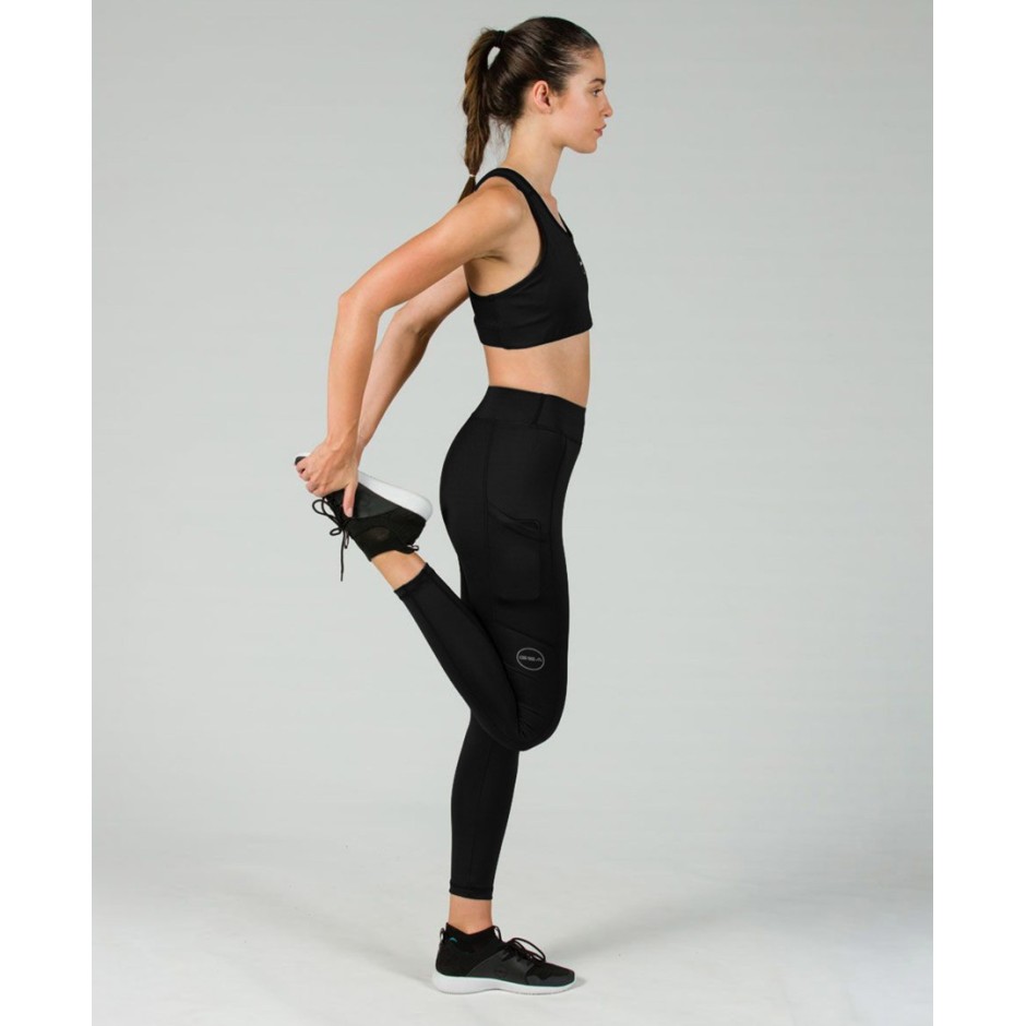 GSA GEAR PLUS COMPRESION LEGGINGS WITH POCKET R3 1721107005-JET BLACK Black