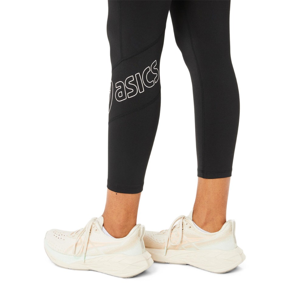Γυναικείο Κολάν για Τρέξιμο Μαύρο - ASICS LOGO 7/8 