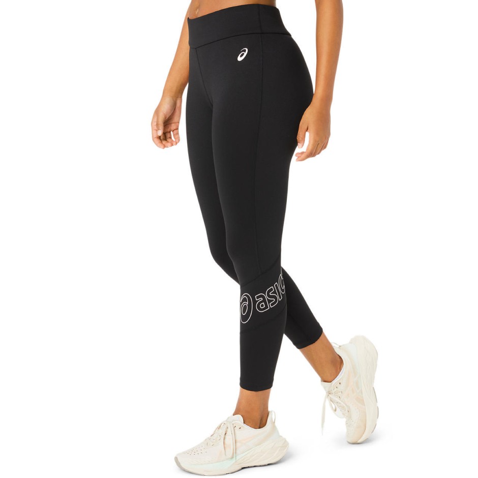 Γυναικείο Κολάν για Τρέξιμο Μαύρο - ASICS LOGO 7/8 