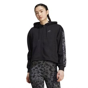Γυναικείο Κολάν Ανθρακί - adidas Sportswear Animal Print 3-Stripes