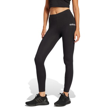 Γυναικείο Κολάν Μαύρο - adidas Sportswear Essentials Linear Cotton