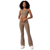Women's Yoga Leggings Beige - VENIMO  Image 3