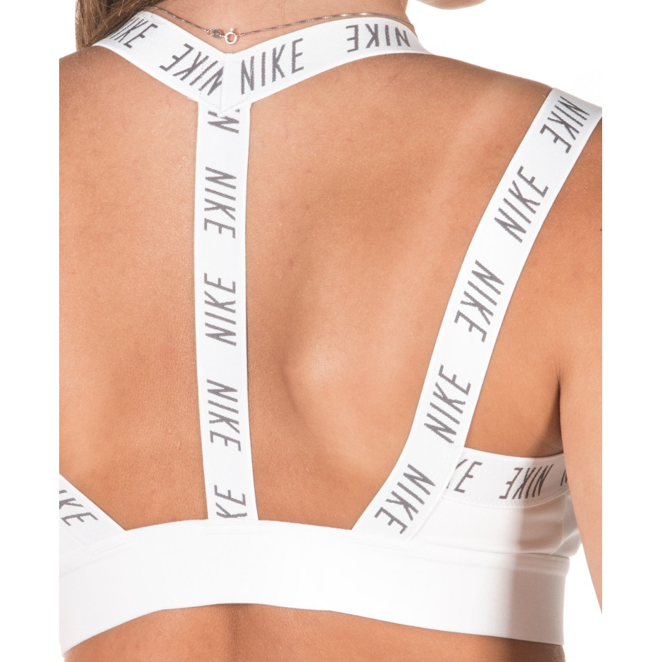 Nike indy logo sports bra white shop
