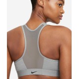 NIKE W NK DF SWSH ZIP FRONT BRA DD1205-073 Grey Image 2