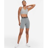 NIKE W NK DF SWSH ZIP FRONT BRA DD1205-073 Grey Image 3