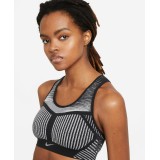 NIKE FE/NOM FLYKNIT WOMEN'S HIGH-SUPPORT NON-PADDED SPORTS BRA AJ4047-014 White-Black Image 1