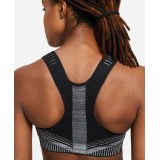 NIKE FE/NOM FLYKNIT WOMEN'S HIGH-SUPPORT NON-PADDED SPORTS BRA AJ4047-014 White-Black Image 2