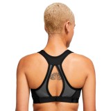 Nike Swoosh High Support Μαύρο - Γυναικείο Αθλητικό Μπουστάκι Εικόνα 0