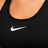 Nike Swoosh High Support Μαύρο - Γυναικείο Αθλητικό Μπουστάκι Εικόνα 1