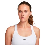 Nike Swoosh Light Support Λευκό - Γυναικείο Αθλητικό Μπουστάκι