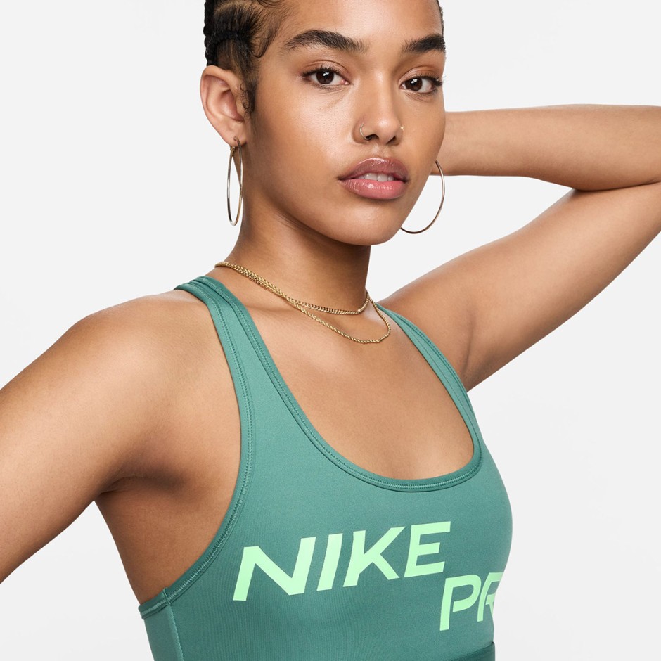 Γυναικείο Μπουστάκι Πετρόλ - Nike Pro Swoosh