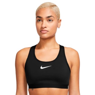 Nike Swoosh High Support Μαύρο - Γυναικείο Αθλητικό Μπουστάκι