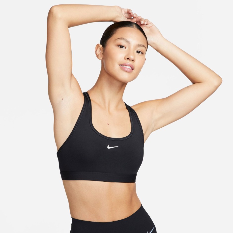 Nike Swoosh Μαύρο - Γυναικείο Αθλητικό Μπουστάκι