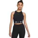 NIKE W NSW CROP TAPE TOP DQ9315-010 Black Image 