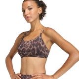 Γυναικείο Μπουστάκι Προπόνησης Καφέ - adidas Performance Optime Essentials Workout Leopard Εικόνα 1