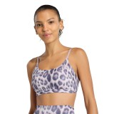 Women's Training Bra Purple - adidas Performance Optime Essentials Workout Leopard Image 1