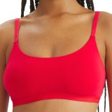 Γυναικείο Μπουστάκι Κόκκινο - adidas Performance Active Essentials Cotton Scoop Bralette Εικόνα 1