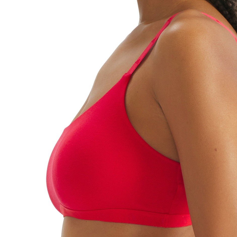 Γυναικείο Μπουστάκι Κόκκινο - adidas Performance Active Essentials Cotton Scoop Bralette