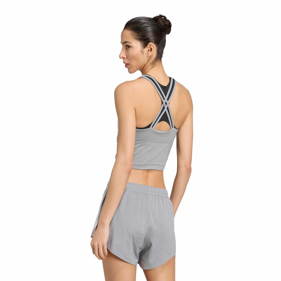Women's Running Crop Top Grey - adidas Performance Adizero Archive