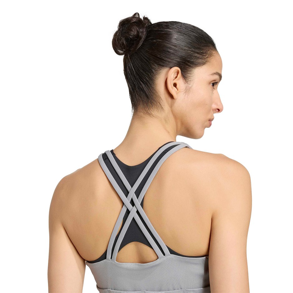 Women's Running Crop Top Grey - adidas Performance Adizero Archive