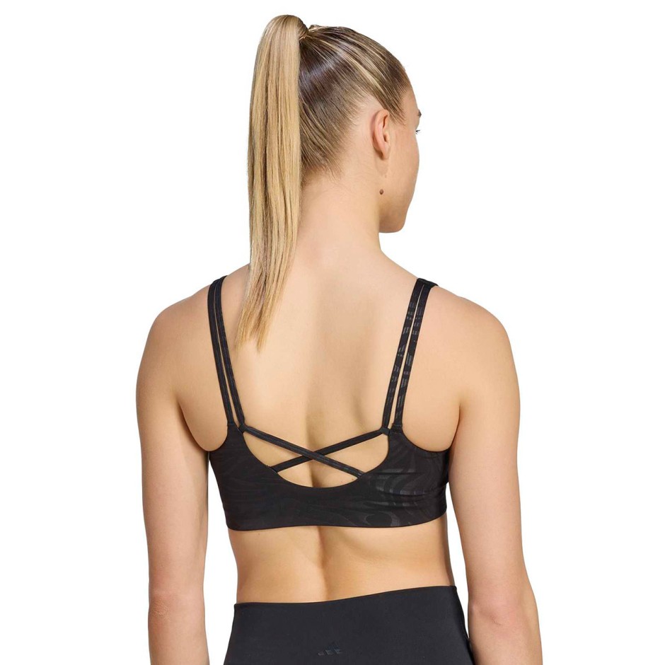 Women's Training Bra Coal - adidas Performance All Me Essentials Graphic
