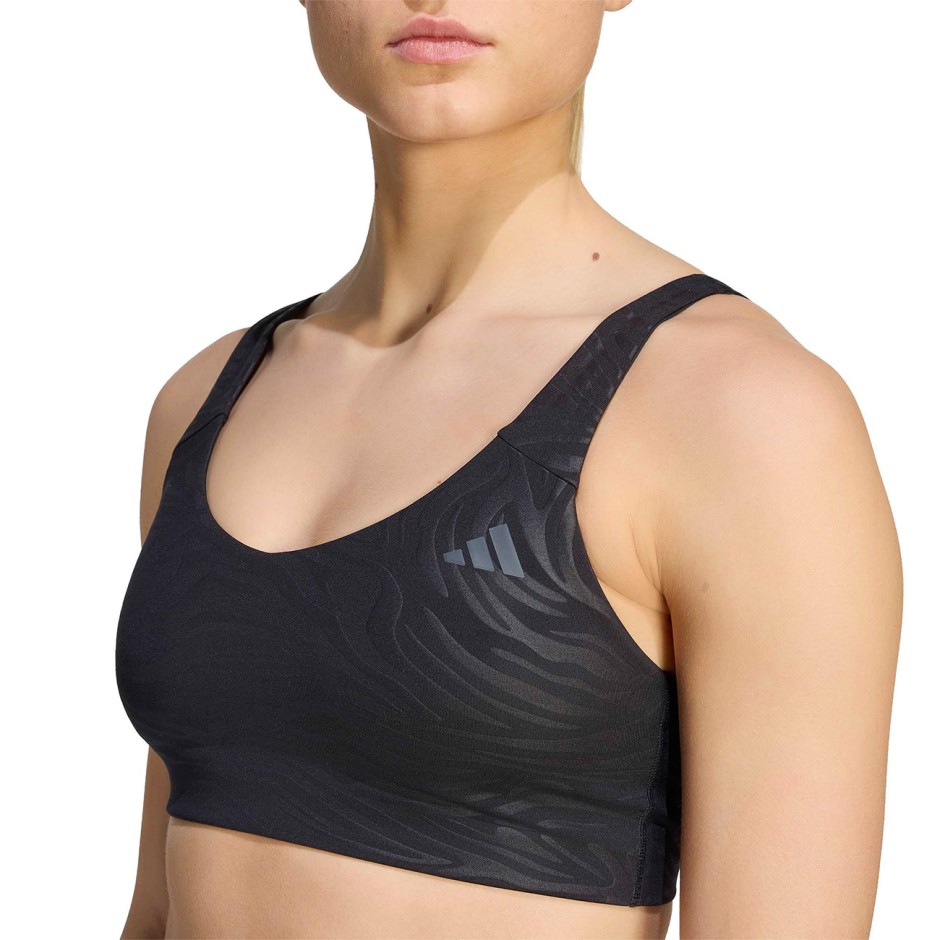 Women's Training Bra Coal - adidas Performance All Me Essentials Graphic