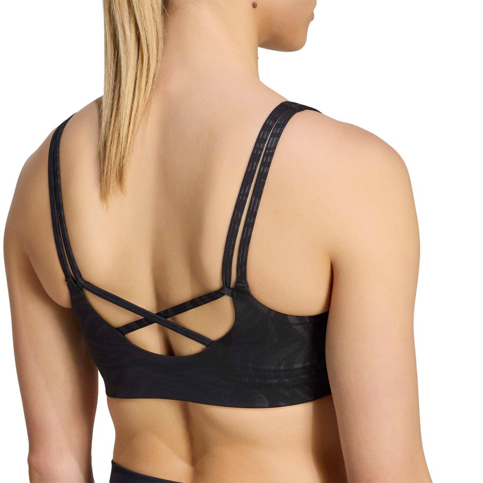 Women's Training Bra Coal - adidas Performance All Me Essentials Graphic