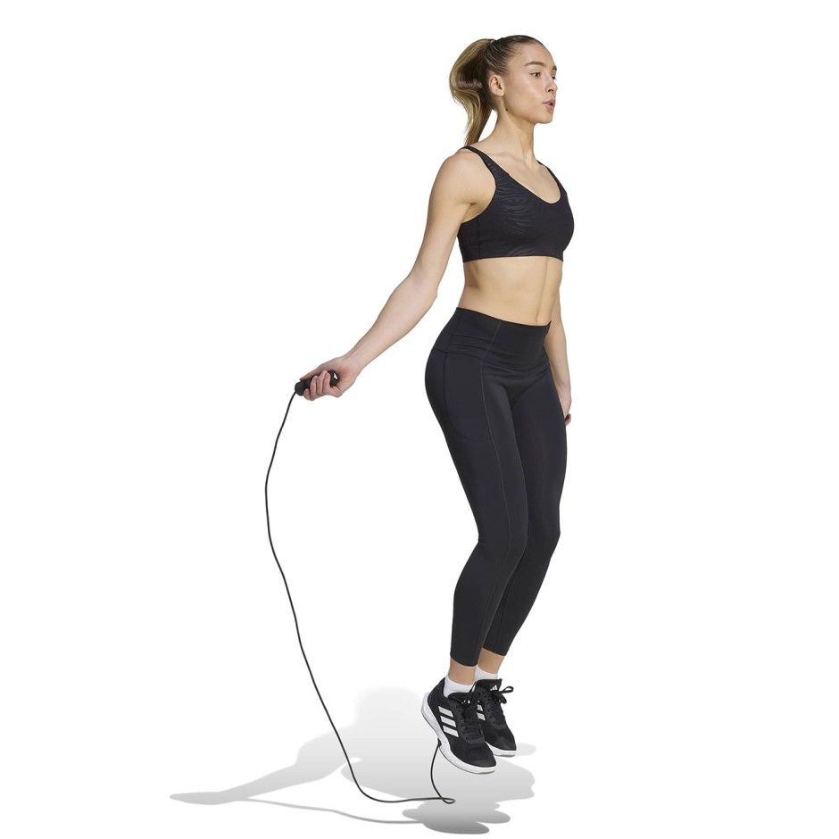Women's Training Bra Coal - adidas Performance All Me Essentials Graphic