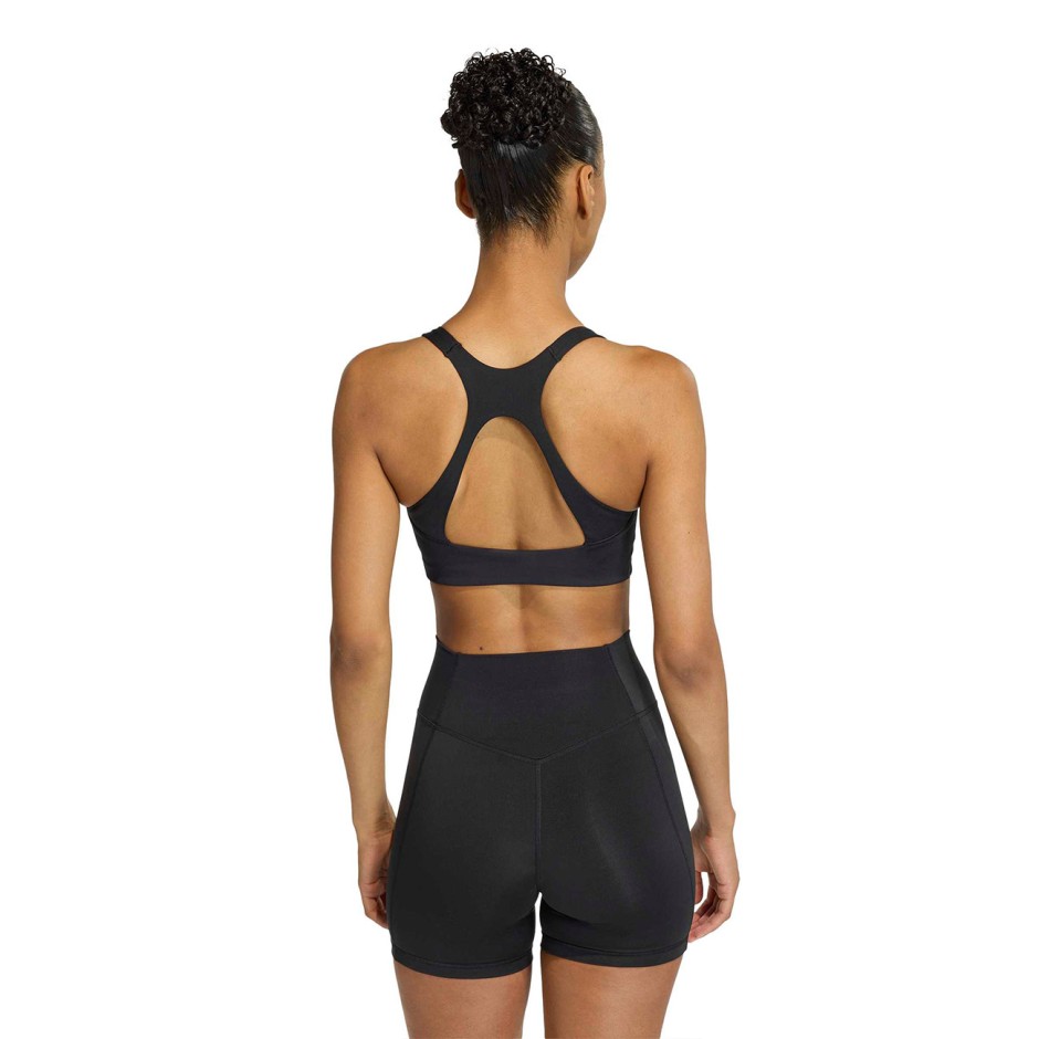 Γυναικείο Μπουστάκι Προπόνησης Μαύρο - adidas Performance Optime Workout Medium Support