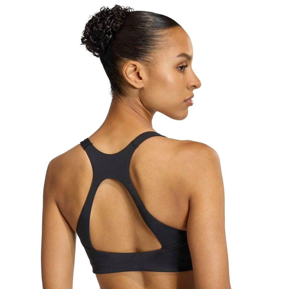Γυναικείο Μπουστάκι Προπόνησης Μαύρο - adidas Performance Optime Workout Medium Support