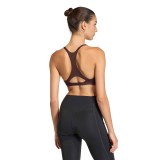 Γυναικείο Μπουστάκι Προπόνησης Καφέ - adidas Performance Optime Essentials Workout Light Support Εικόνα 0
