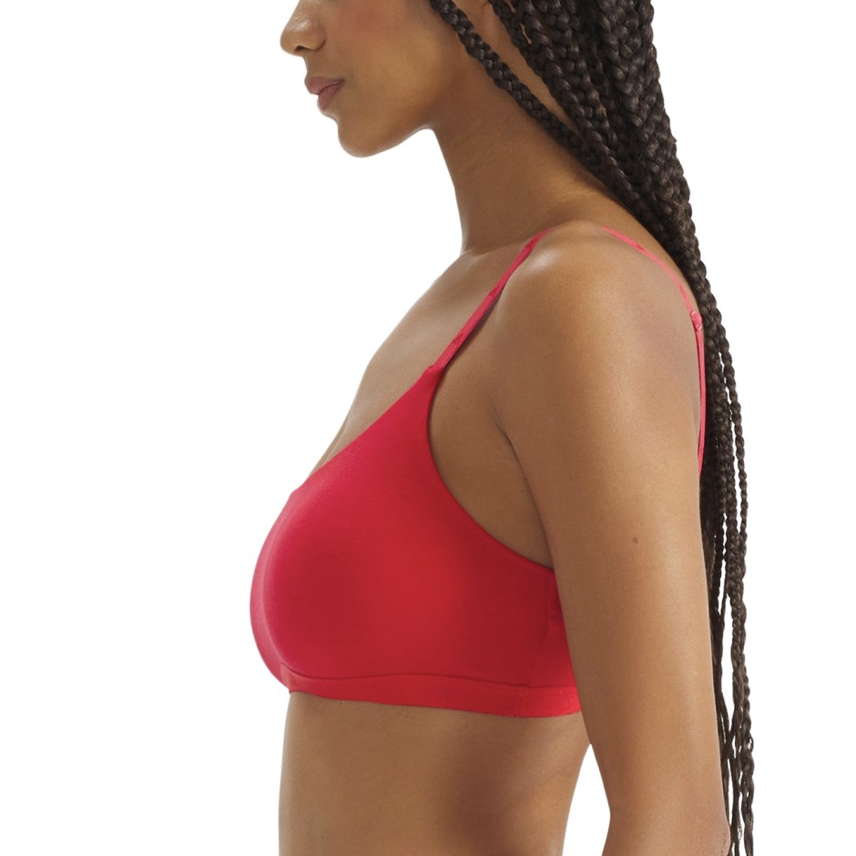 Women's Bralette Coral - adidas Performance Active Essentials Cotton Scoop Bralette